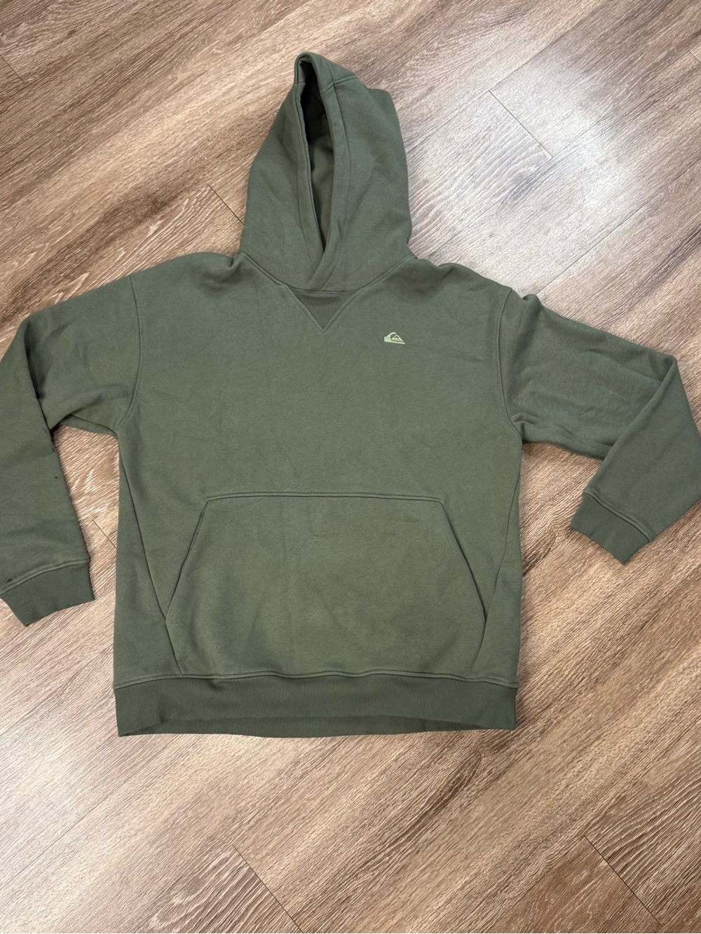 Quiksilver Men's Olive Green Crewneck Hoodie